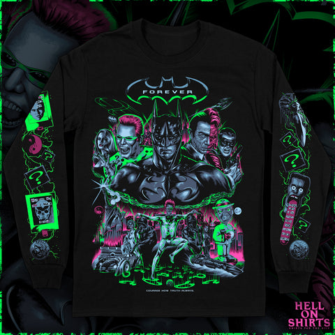 RIDDLE ME THIS "BIG BLACK BAT" LONGSLEEVE T-SHIRT PRE ORDER