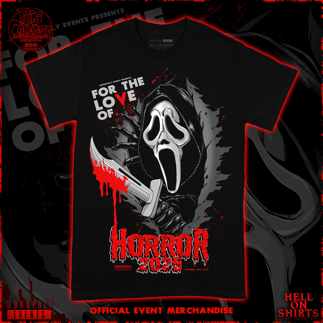 "WHATS YOUR FAVOURITE HORROR CON" SHORT SLEEVE T-SHIRT – HELL ON SHIRTS