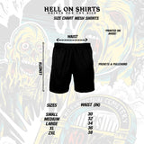 "LOST IN THE SHADOWS" MESH SHORTS